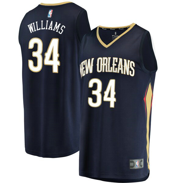 Maillot New Orleans Pelicans Homme Kenrich Williams 34 Icon Edition Bleu marin